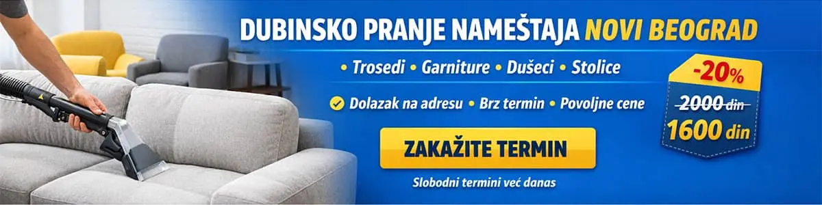 Akcija dubinskog pranja nameštaja Novi Beograd -  promo cena