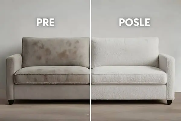 Dubinsko pranje troseda pre i posle, detaljno čišćenje troseda